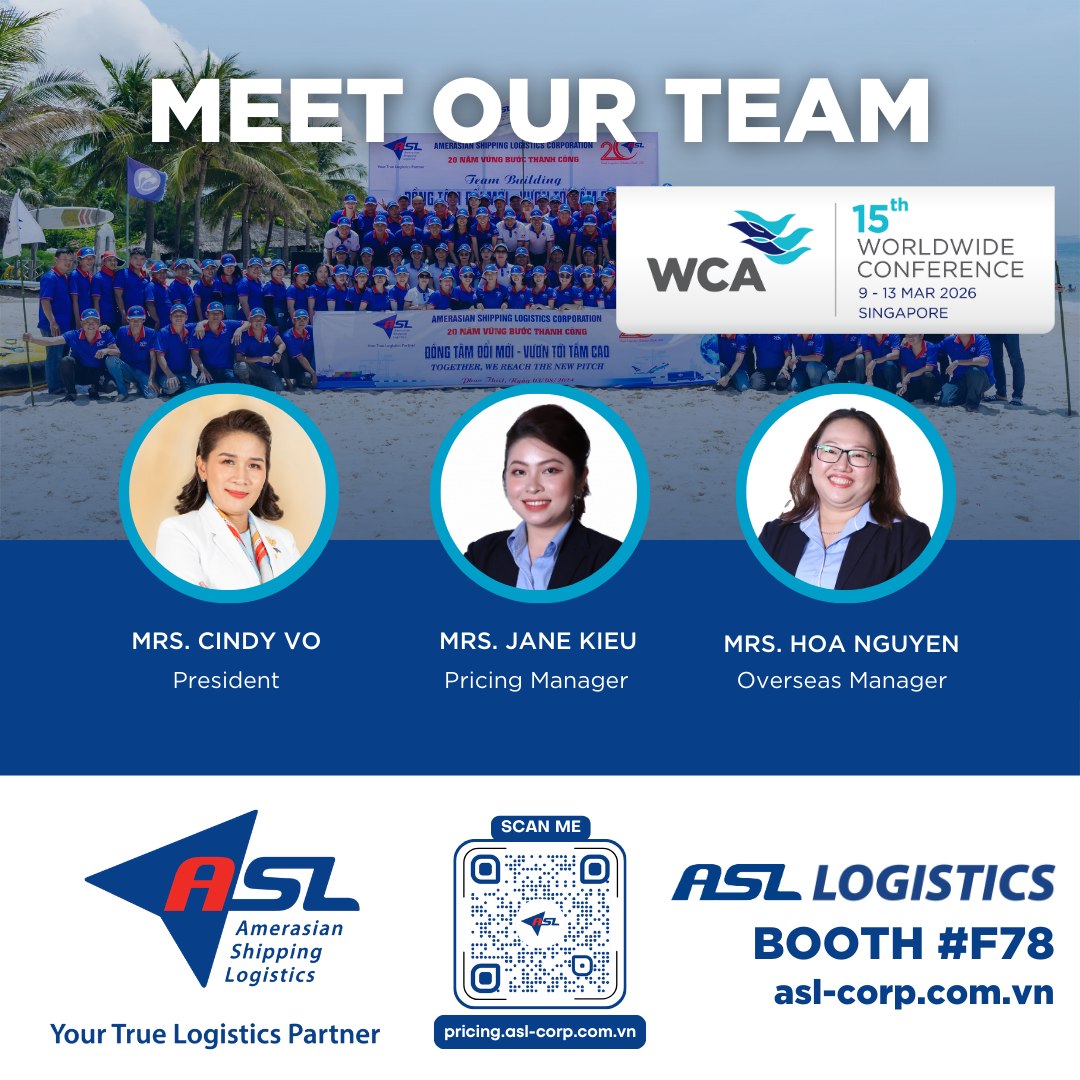 ASL LOGISTICS TẠI WCA WORLDWIDE CONGRESS 2026 - KẾT NỐI ĐỂ BỨT PHÁ